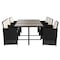 Flash Furniture 7 Piece Gray/Black Modular Patio Set & Cushions TW-3WBE00-GY-GG - alternate 9